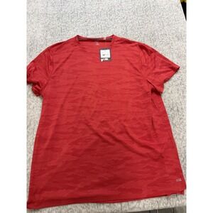 DSG Mens Movement Jacquard Tee Light Red Camo Performance Shirt XL DSG-MHT